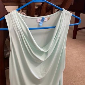 Sleeveless mint green blouse, small